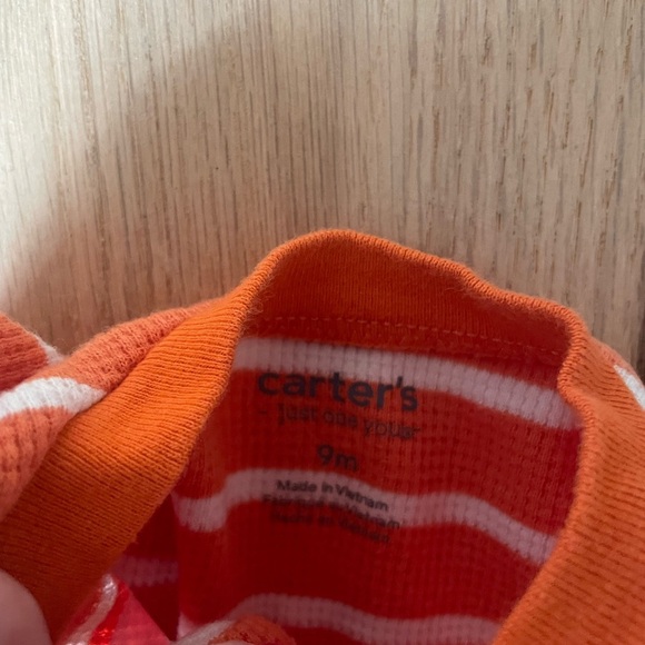 Cat & Jack Black and Orange Baby Top - Picture 3 of 4